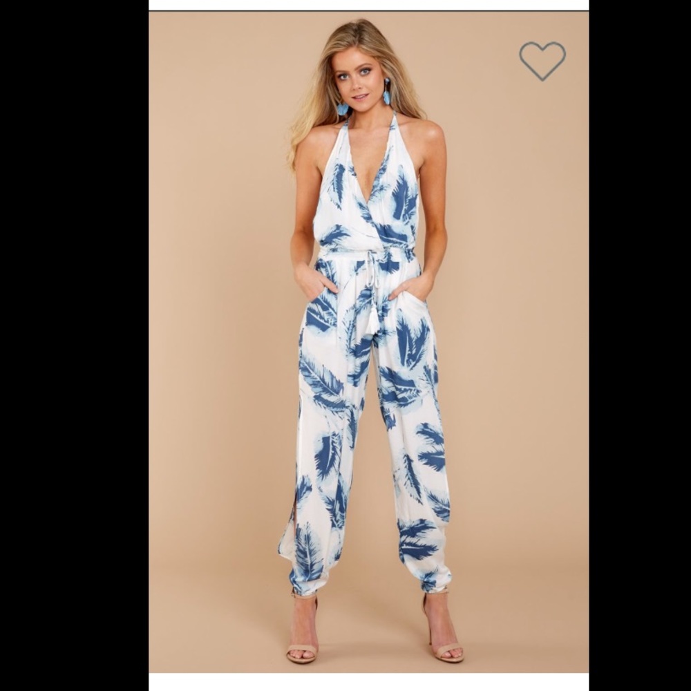 NWT palm print jumpsuit